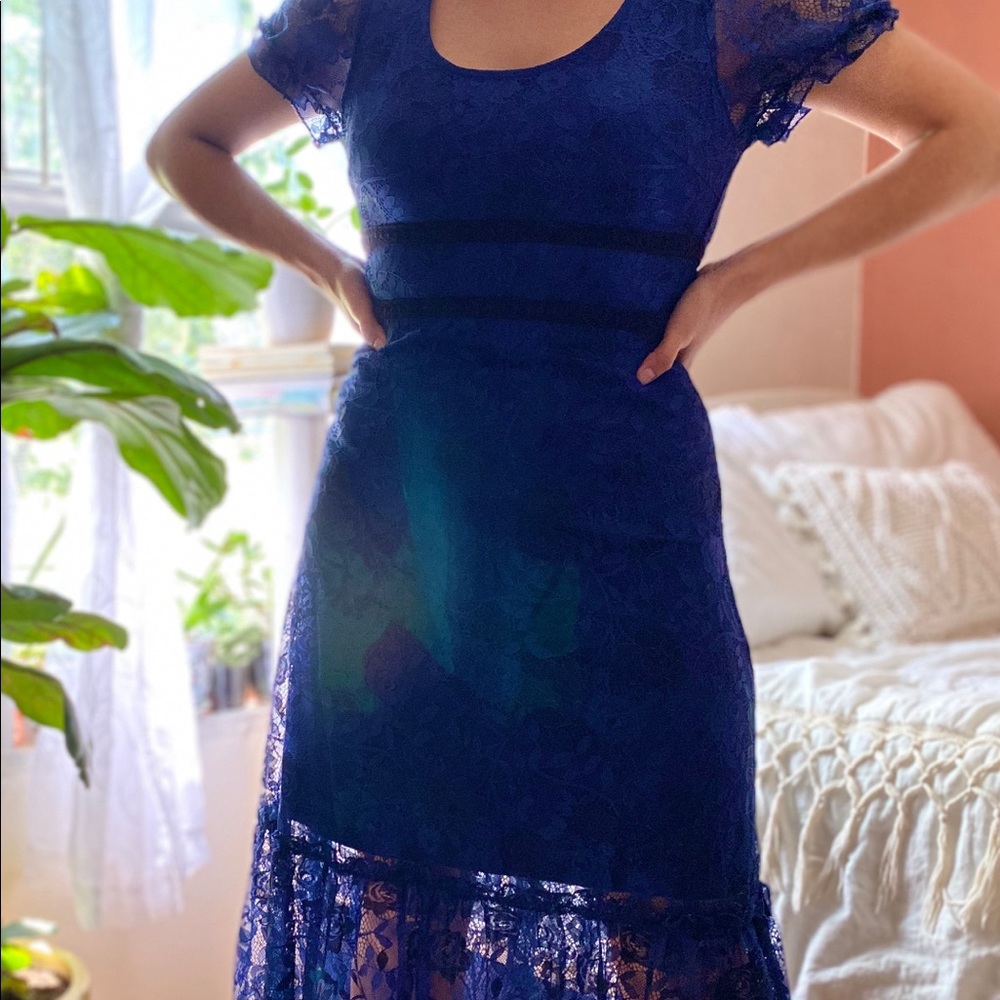 Miami Navy Blue Midi Dress